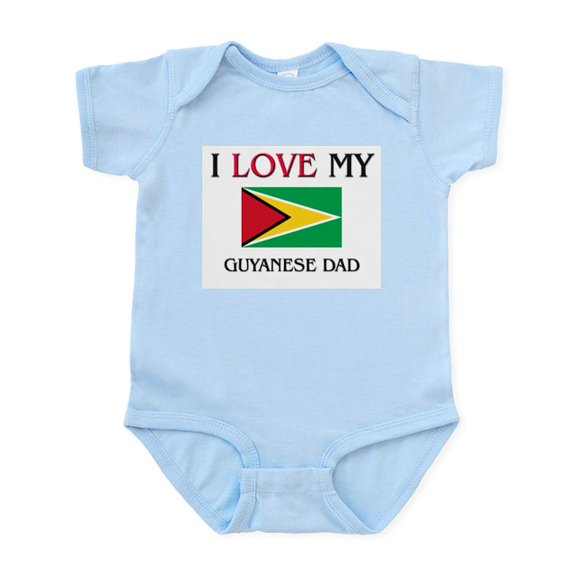 CafePress - I Love My Guyanese Dad Infant Bodysuit - Baby Light Bodysuit, Size Newborn - 24 Months