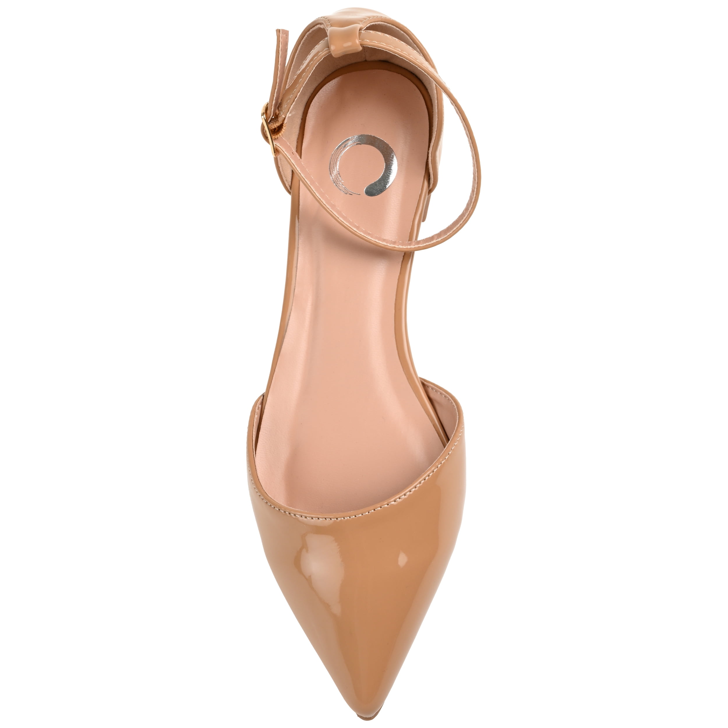 Journee Womens Reba Buckle Pointed Toe Ballet Flats, Widths Available
