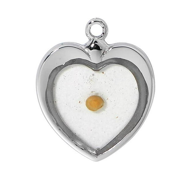 Mcvan L9292 18 in. Heart with Mustard Seed Boxed Pendant, Silver