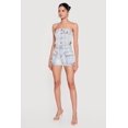 thumbnail image 2 of Women's Cutout Side Cargo Pocket Denim Rompers, 2 of 3