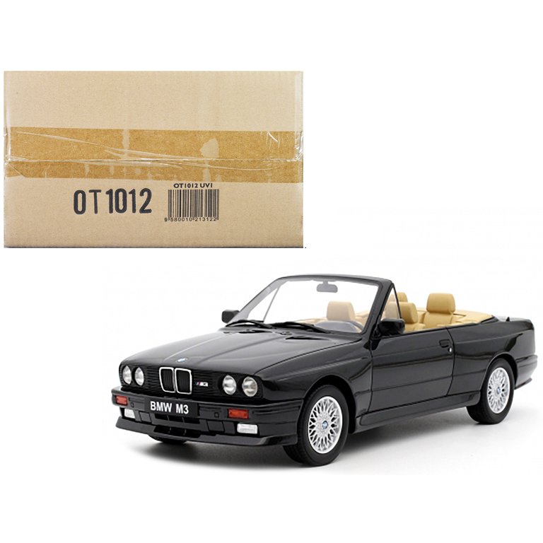 1/18 Scale 1989 BMW E30 M3 Convertible in Diamond Black Metallic 1/18 Scale 1989 BMW E30 M3 Convertible in Diamond Black Metallic