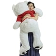 thumbnail image 4 of Giant White Teddy Bear 52 Inch Soft, Wears Removable T-shirt Official Snuggle Buddy, 4 of 9