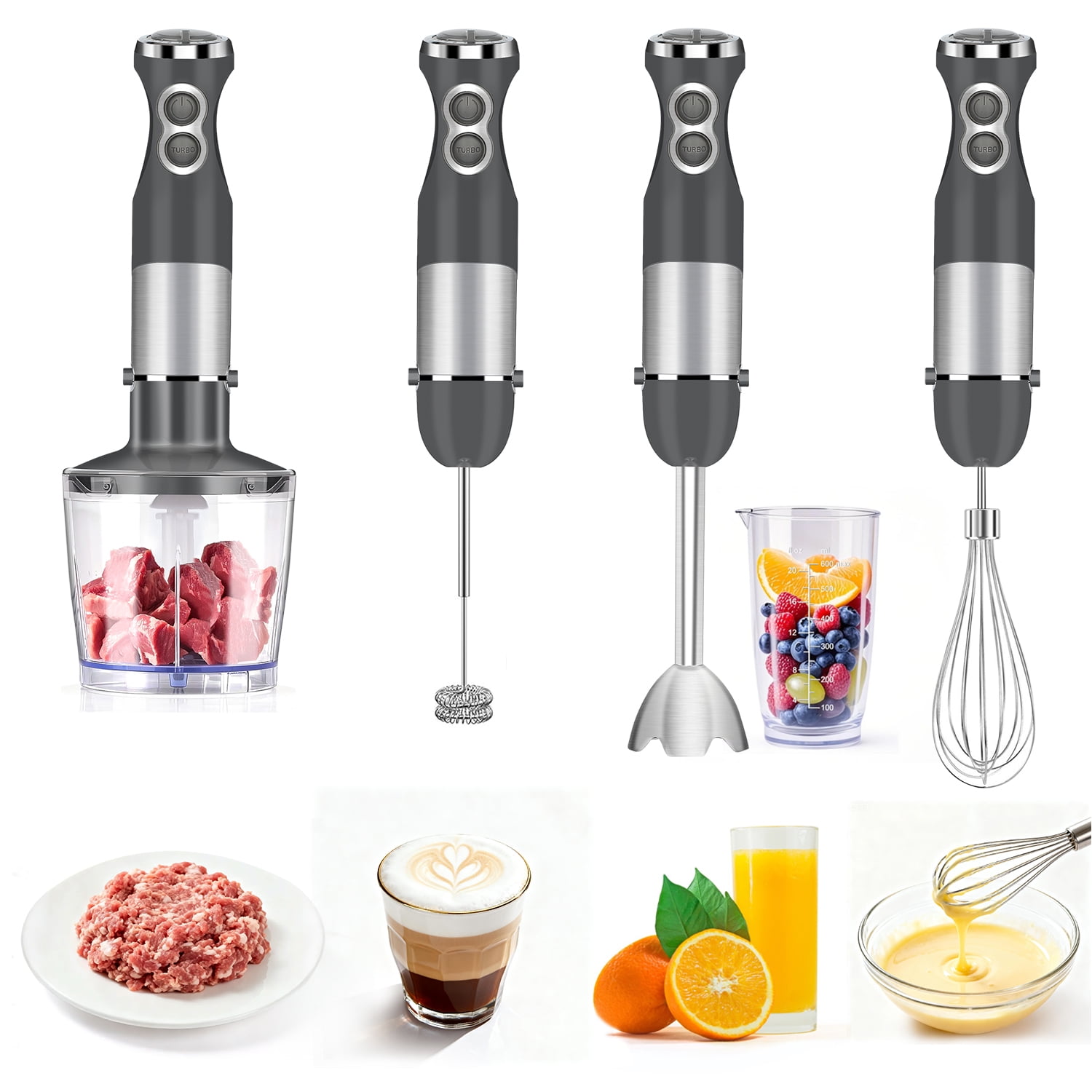 Suodoka Countertop Blender, 3-in-1 Food Processor Combo, 600W, 2