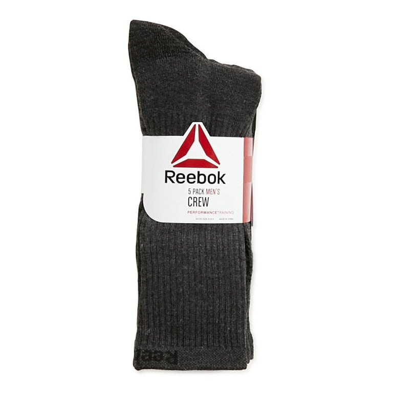 Reebok 5 pack men's crew cheap socks