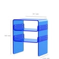 thumbnail image 3 of Clear Acrylic 3-Tier End Table/Nightstand – Sleek Bedside Storage with Durable Design, Perfect for Bedrooms, Living Rooms, or Modern Interiors – Ideal as a Bedside Table or Sofa Side Piece (Blue), 3 of 14