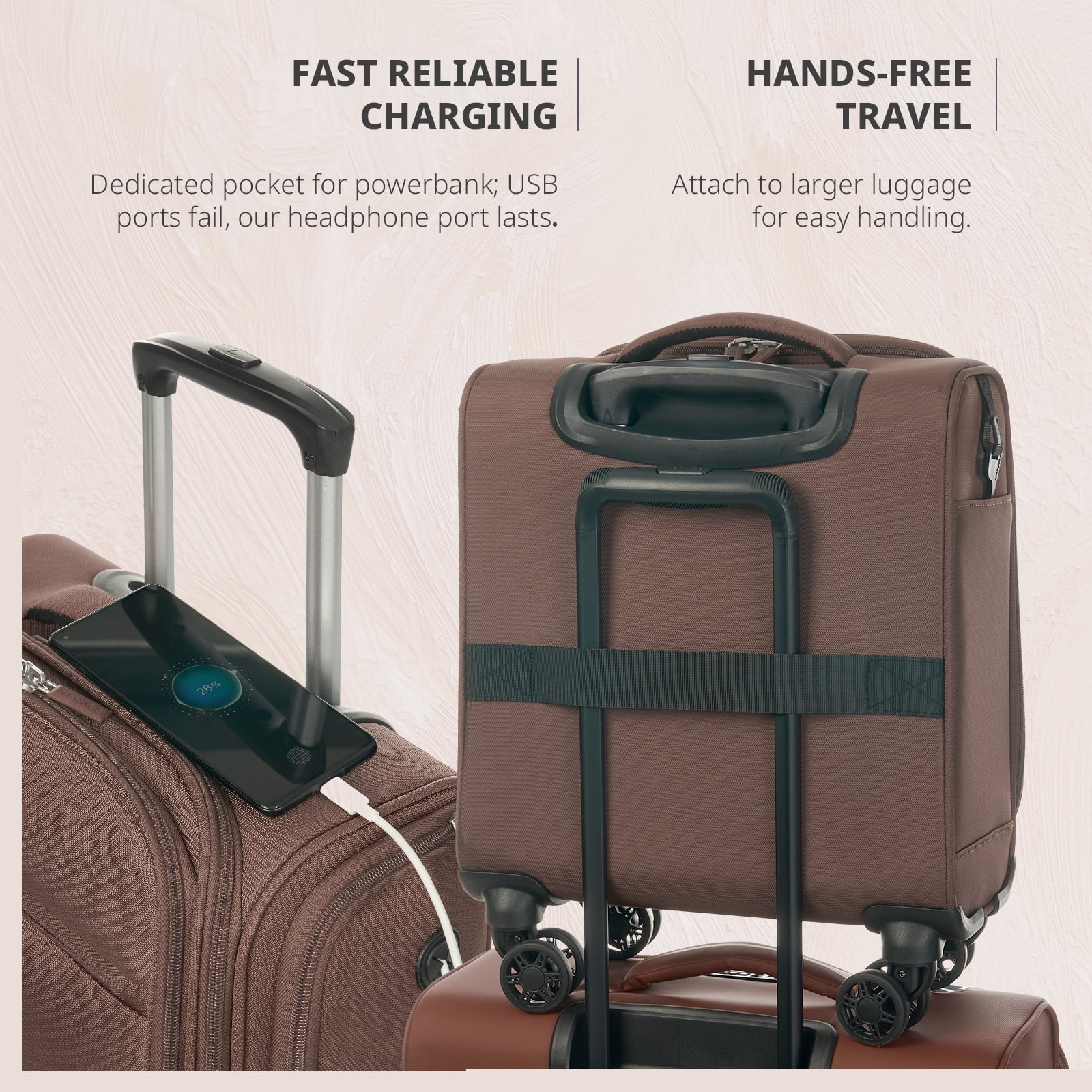 Verage Underseat Carry On Luggage with Wheels, 14.5-Inch Spinner Small Suitcase, Softside Lightweight Travel Bag for Men and Women, Airplane Carry On Bag
