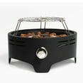 thumbnail image 4 of Tcbosik 15 inch Stainless Steel Fire Pit with Lid, Portable Propane Fireplace with Cooking Grill, Outdoor Camping Fire Bowl with Quick Connect for Backyard Garden Backyard, Black, 4 of 8