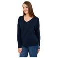 thumbnail image 3 of Wear Sierra Women’s Long Sleeve V-Neck T-Shirt, Soft Turkish Pima Cotton, Size L, 3 of 9