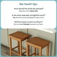 thumbnail image 6 of Now Furniture 30" Bar Stool, Set of 2 Wooden Backless Bar Height Kitchen Stool, Pecan, 6 of 8