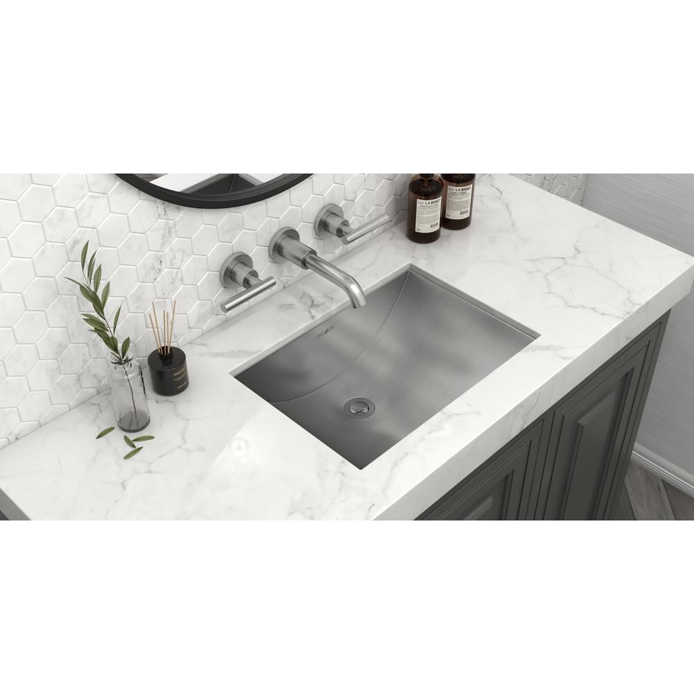 Ruvati 16 x 11 inch Stainless Steel Rectangular Bathroom Sink Undermount