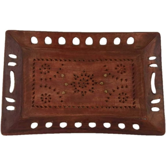 India Meets India Handicraft Wooden Serving Tray Serving Platter, Best Gifting, Made By Awarded Indian Artisan