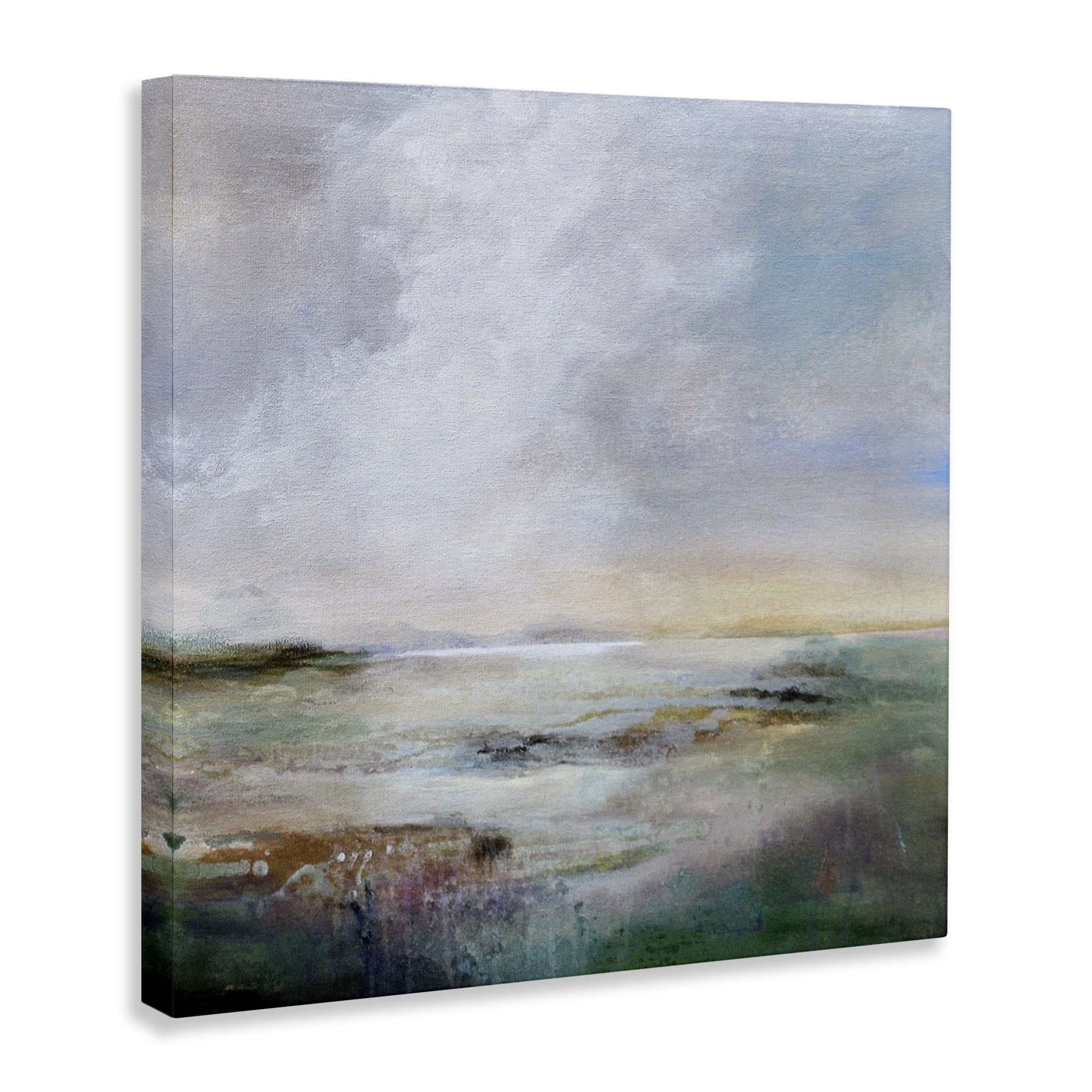 Stupell Industries Abstract Sea Surface Landscape & Nature Painting Wrapped Canvas Art Print Wall Art, 24 x 24