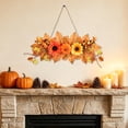 thumbnail image 6 of Fall Wall Hanging Decor, Halloween Thanksgiving Floral Pendant, Artificial Pumpkin Sunflower Maple Leaf Decoration, Door Entrance Hanging Ornament, Autumn Home Decor, 6 of 6