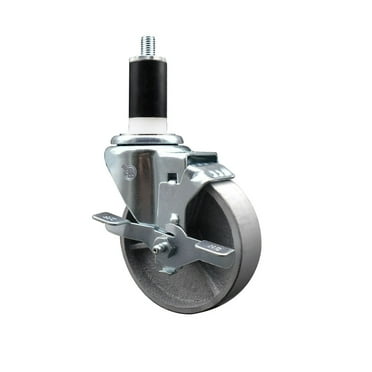 4 Inch Semi Steel Swivel 1-3/8 Inch Expanding Stem Caster with Brake SCC