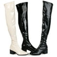 thumbnail image 3 of Journee Collection Womens Mariana Tru Comfort Foam Wide Calf Block Heel Over The Knee Boots, 3 of 7