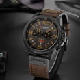 thumbnail image 4 of Reloj de cuarzo para hombre, Relojes para hombre, Relojes para hombre, Calendario deportivo, Cronógrafo de cuero, Reloj de cuarzo, Reloj de cuarzo, 4 of 5