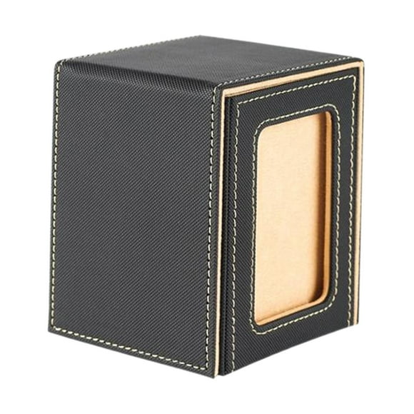 Caja para Baraja de Cartas Coleccionables con Capacidad para Más de 100 Cartas, con Ventana de Visualización, Tarjetero con Cierre para Tarjetas Depor caqui