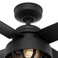 thumbnail image 3 of Restored Hunter Fan 52 inch Contemporary Matte Black Outdoor Ceiling Fan with LED Light Kit and Pull Chain (Refurbished), 3 of 7