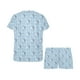 thumbnail image 4 of Conjunto de pijama corto para mujer con estampado de Scottish Terriers LKS308, 4 of 4