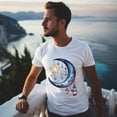 thumbnail image 5 of Mens Oversize T Shirts Moon (5)Casual Short Sleeve Basic Tees Crew Neck T-Shirt Funny Graphic Tees Black or White XS-5XL, 5 of 5