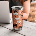thumbnail image 4 of Hallween Spooky Black Cats Pumpkin Tumbler with Straw, Spooky Black Cats Pumpkin Stainless Steel Double Walled Vacuum Insulated Cup, Spooky Holiday Gifts for Women Men, 4 of 7
