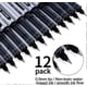thumbnail image 2 of Liquid Ink Rollerball Pens, 12 Pack 0.5mm Stick Ballpoint Black Gel Pens for Adult Writing Note Taking School & Office Supplies, 2 of 5