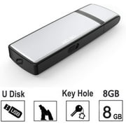 Digital Voice Recorder Mini Voice Recorder with 8GB USB Flash Drive/96 Hours Recording Capacity Small Audio Dictaphone