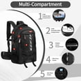thumbnail image 2 of Travel Backpack for Men and Women Water Resistant Multi-Pocket Backpack with Chest Straps for Daily Commute, Climbing, Hiking & Short Trips, Black, 8603, 2 of 6