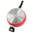 thumbnail image 3 of Oster Claybon 3.8 Quart Nonstick Saute Pan With Lid in Speckled Red, 3 of 5