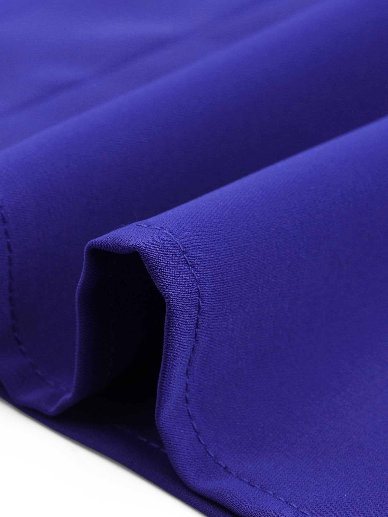 DARING DIVA Sleeveless Pleated Front Work Office Blouse L Royal Blue