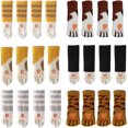 thumbnail image 1 of 24 fundas para patas de silla con forma de pata de gato, antiarañazos y antiruido, 24 unidades (6 juegos), 1 of 4