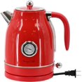 MegaChef 1.7 Liter Electric Tea Kettle and 2 Slice Toaster Combo (Red