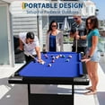 thumbnail image 2 of ChaoLink 6 Ft Billiards Table - Portable Foldable Pool Table, Full Set of Billiard Balls, Cues, Chalk & Brush, 2 of 9