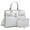 A-White, variant on Women Handbags and Purses Ladies Shoulder Bag Top Handle Satchel Tote Work Bag with Matching Clutch