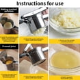 thumbnail image 4 of Triturador De Patatas De Mano Para Cocina, Exprimidor Manual De Frutas, Exprimidor De Verduras De Ahorro De Mano De Obra, Herramienta De Trituración De Patatas De Acero Inoxidable Con 3 Mallas Scienceny HA019690-00, 4 of 6