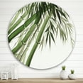 thumbnail image 2 of Designart 'Ancient Dark Green Bamboo' Traditional Circle Metal Wall Art 29x29 - Disc of 29, 2 of 5