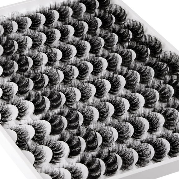False Eyelashes 48 Pairs 6 Styles Mixed Fake Eye Lashes Bulk Wholesale Dramatic Thick 5D Wispy Strip Faux Mink Eyelashes Multipack