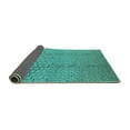 thumbnail image 2 of Ahgly Company Indoor Rectangle Solid Turquoise Blue Modern Area Rugs, 2' x 4', 2 of 4
