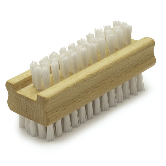 Cepillo para uñas y manos Konex, antideslizante, de madera, de dos caras