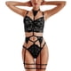 thumbnail image 1 of Women Lingerie Sexy Underwear Set Nightwear Lace Bra Garter Thongs Sleepwear Nightie, 1 of 3