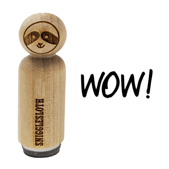 Wow Text Rubber Stamp for Scrapbooking Crafting Stamping - Medium 1 Inch