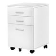 thumbnail image 1 of Monarch Specialties File Cabinet, Rolling Mobile, Storage Drawers, Printer Stand, Office, Work, Laminate, White, Contemporary, Modern, 1 of 4