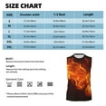 thumbnail image 4 of Kdxio Fiery Orange Flames Energy for Men's Muscle T-shirt,Sleeveless for Workout Running Athletic Gym Lounge Casual, 4 of 5