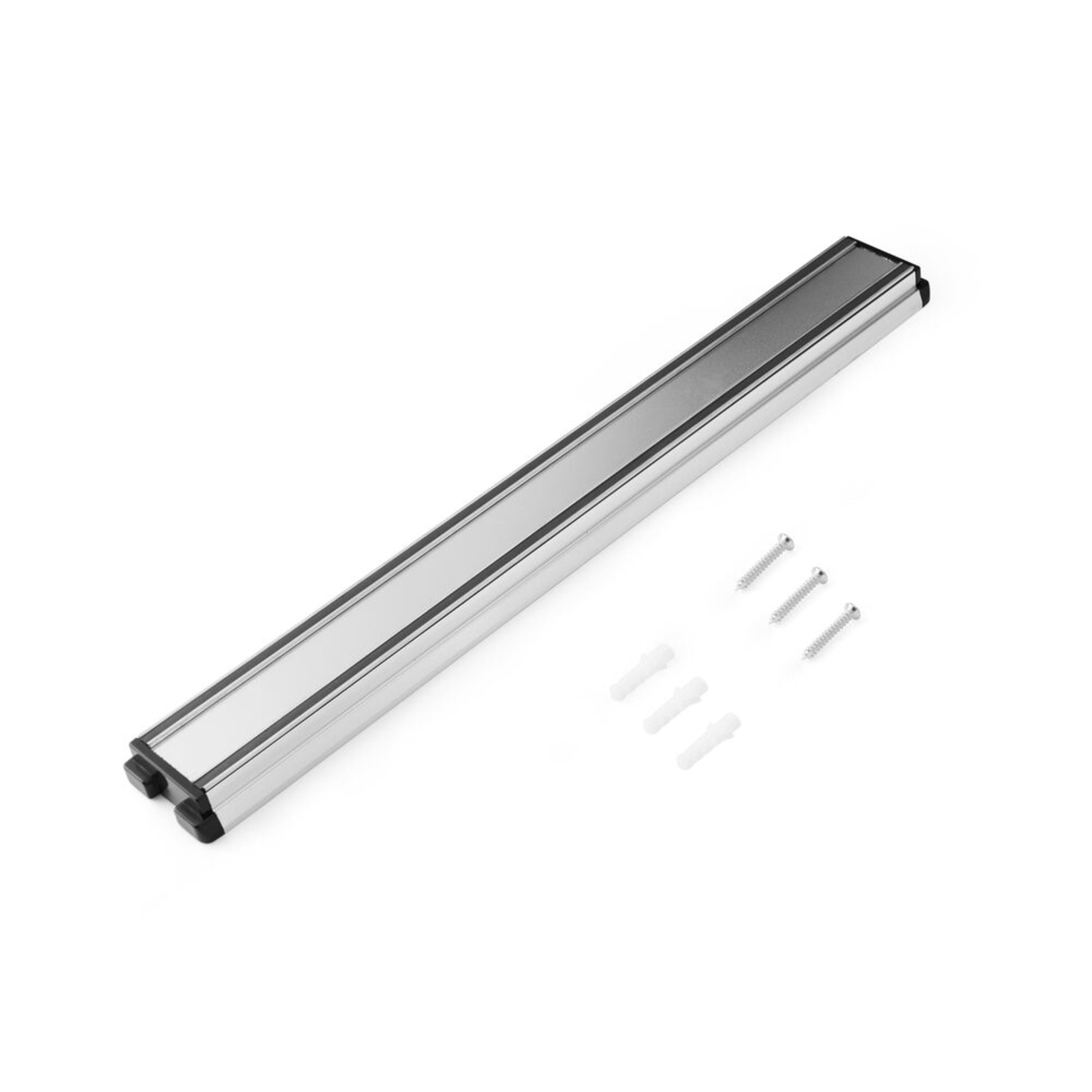Farberware Stainless Steel Magnetic Knife Strip with Black Accents, Knives Not Included