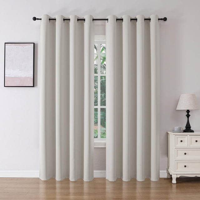 Juego de 2 Paneles de Cortinas Blackout Joydeco 230 cm de Largo en Color Burdeos