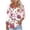 005 Multicolor, variant on Oplxuo Womens Summer Tops 3/4 Length Sleeve V Neck Shirts Dressy Casual Tunic Blouses Floral Cute Print Tee Shirt