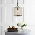 thumbnail image 5 of Elena 10" Lantern Metal LED Pendant, Black/Brass Gold, 5 of 8