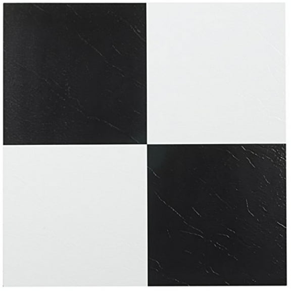 HomeStock Eclectic Elegance Vinyl Floor Tile, 12" x 12", 45 sq ft/Box - Easy Peel & Stick Installation, High Gloss Finish