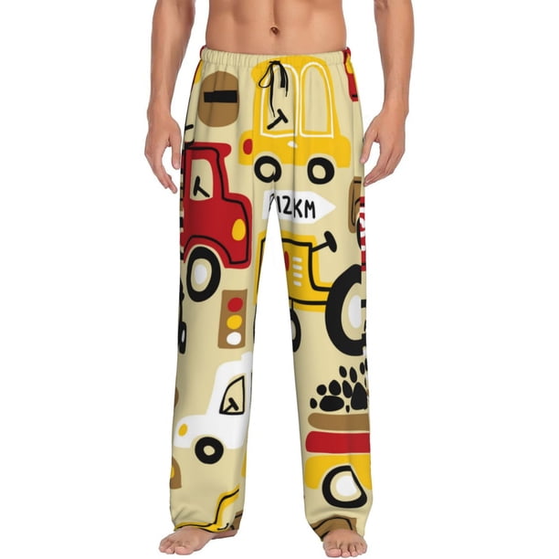 Balery Vehicles Pantalones de pijama para hombre, pijama ultraligero, pantalón de descanso-Medium