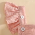 thumbnail image 6 of mgoYE Newborn Baby Girl Summer Outfit Romper Daddy's Girl Embroidery Ruffled Collar Jumpsuit Infant Waffle Clothes Size 6-12 Months Pink, 6 of 6